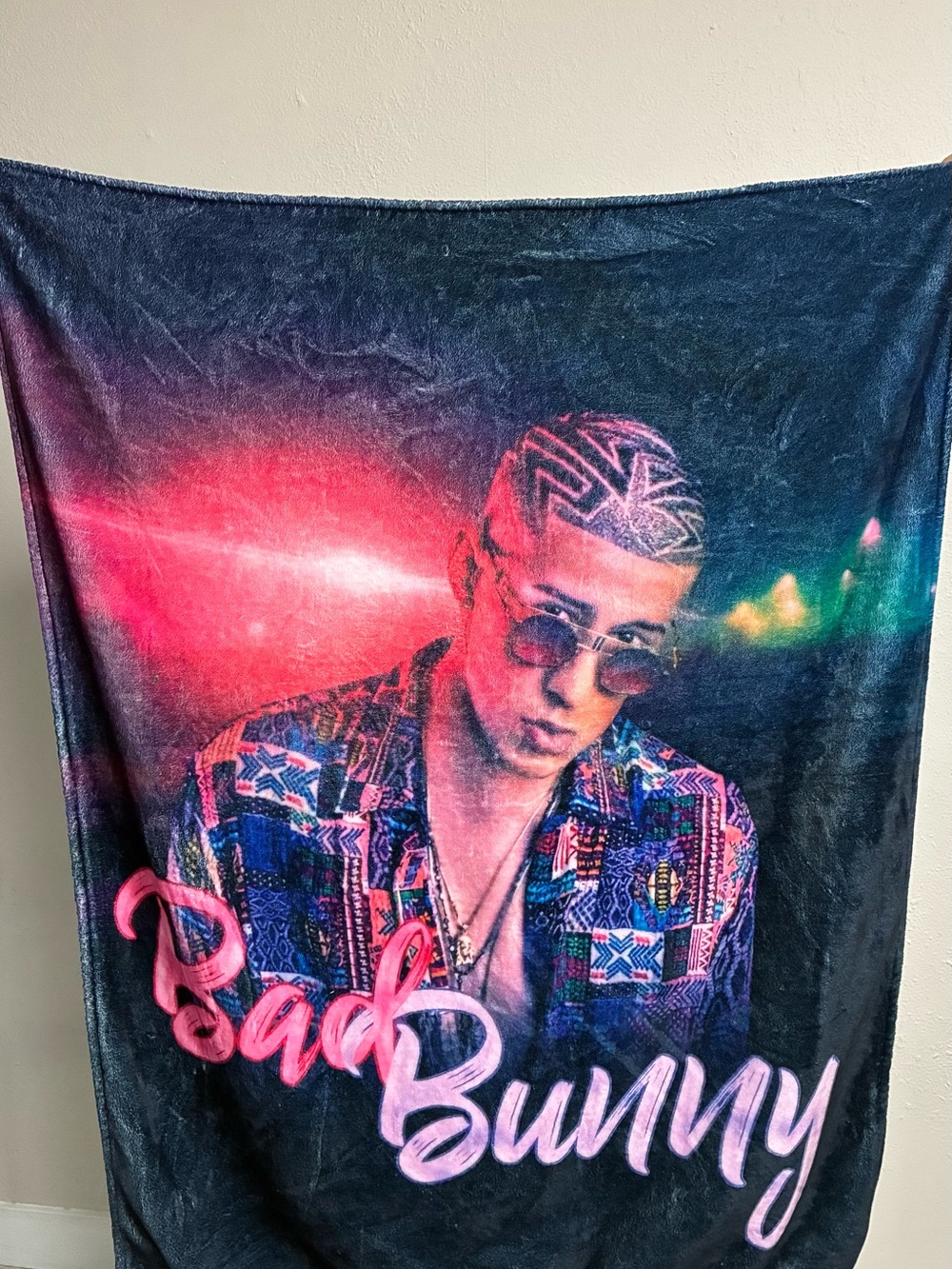 Bad Bunny Plush Fleece Throw Blanket 50x60 Room Decor Merch